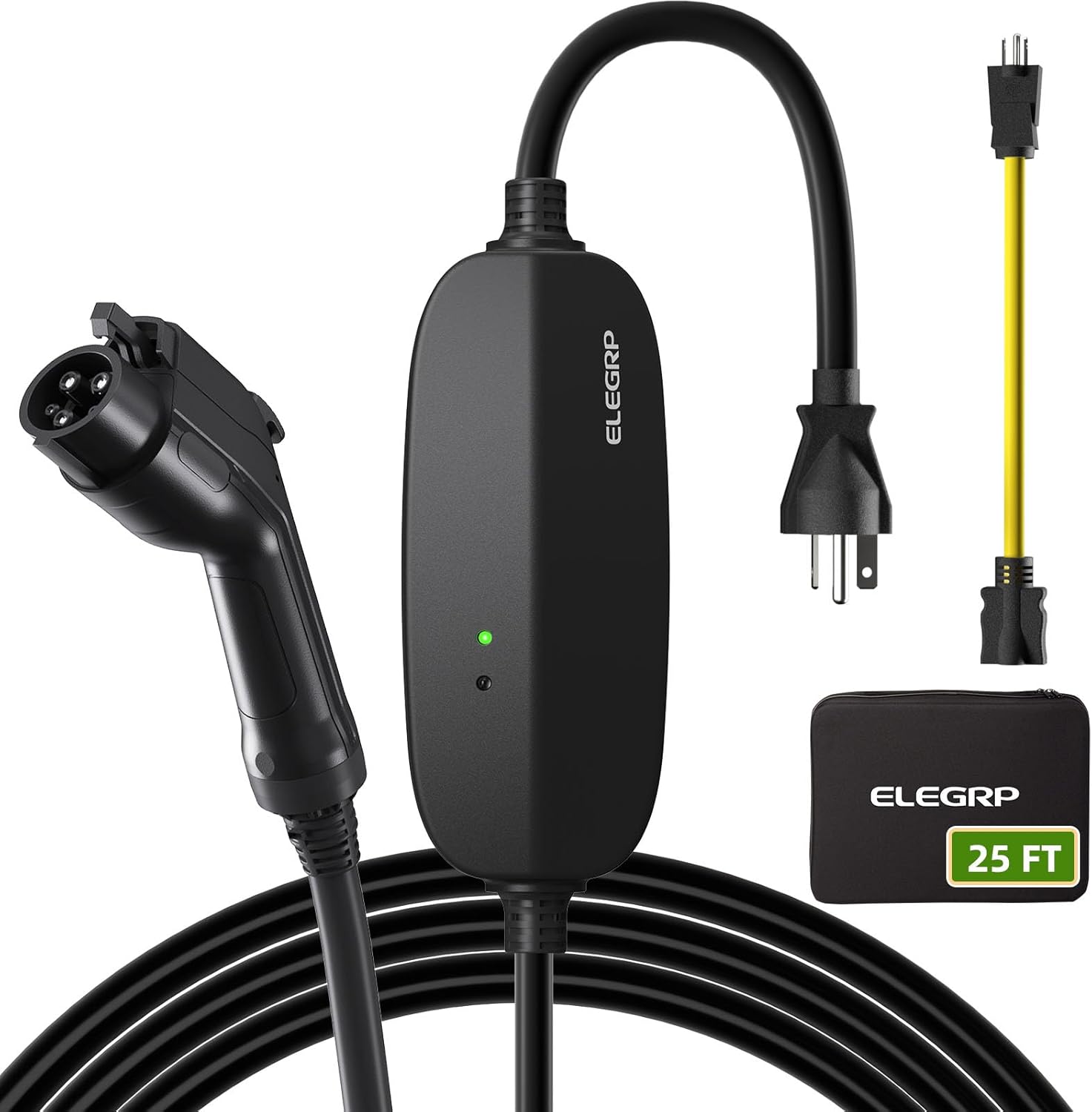 Home Ev Charger - ELEGRP J1772 AC急速EV充電ステーション タイプ2 レベル1-2 3.5KW