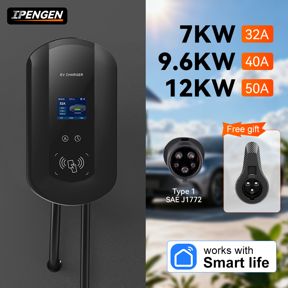 Wallbox Ev - IPENGEN 32A/40A/50A EV 充電ステーション 7/9.6/11KW 電気自動車車の充電器
