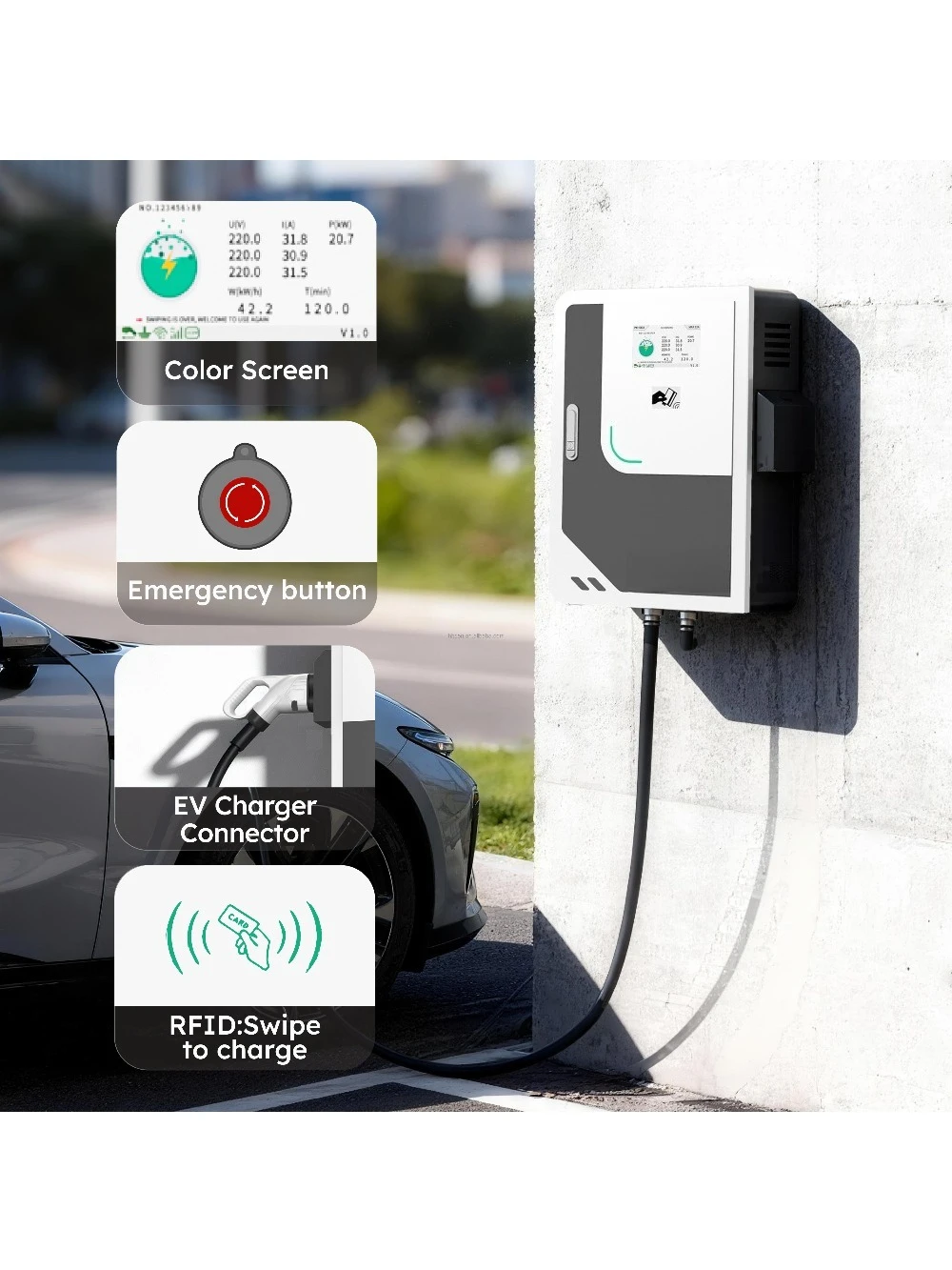 高性能EVSE 30kw 40kw 60kw DC EV急速 - Ev Charging Pile のレビューと価格