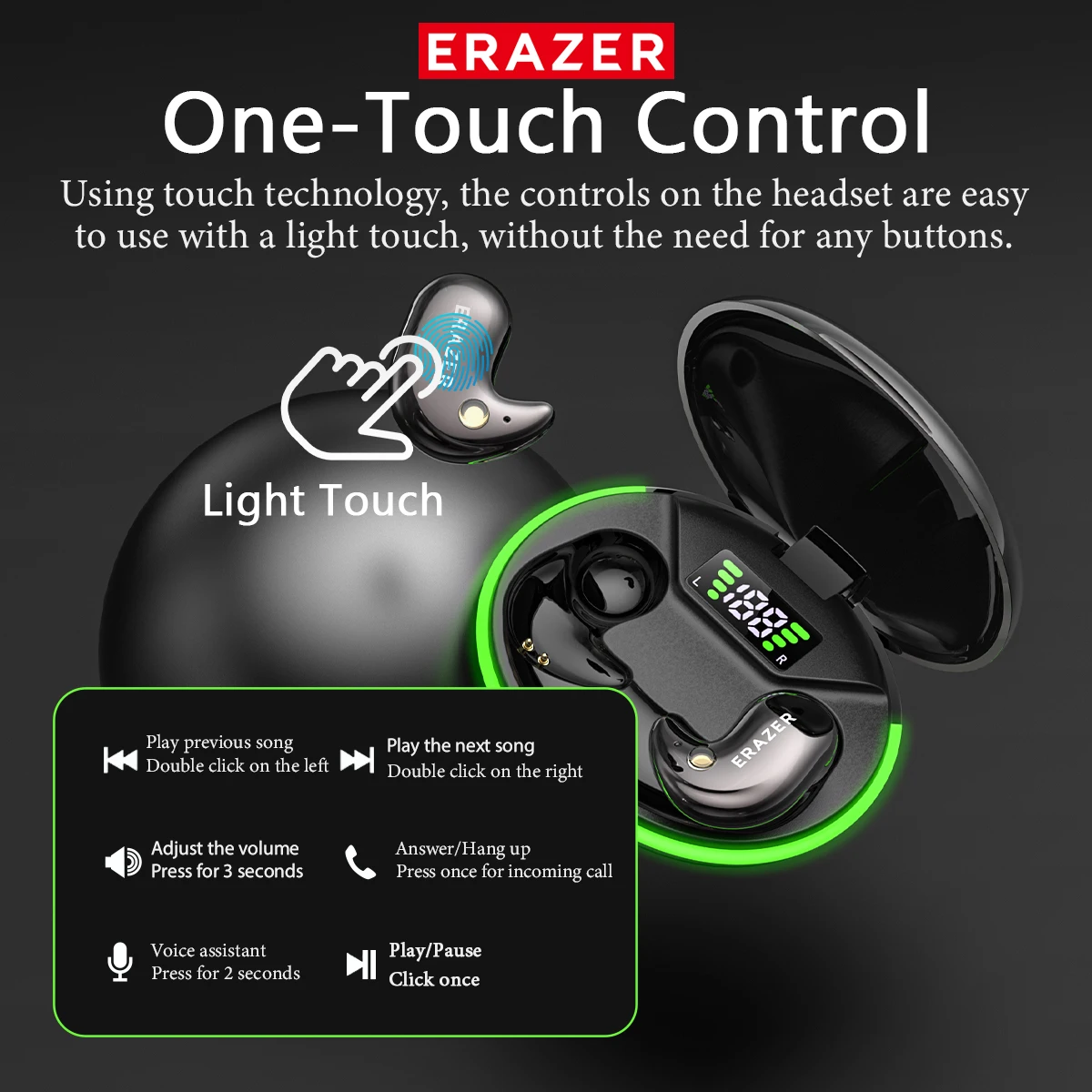 EARZER XF58 インイヤー型Bluetoothヘッド - Type 2 Charger のレビューと価格