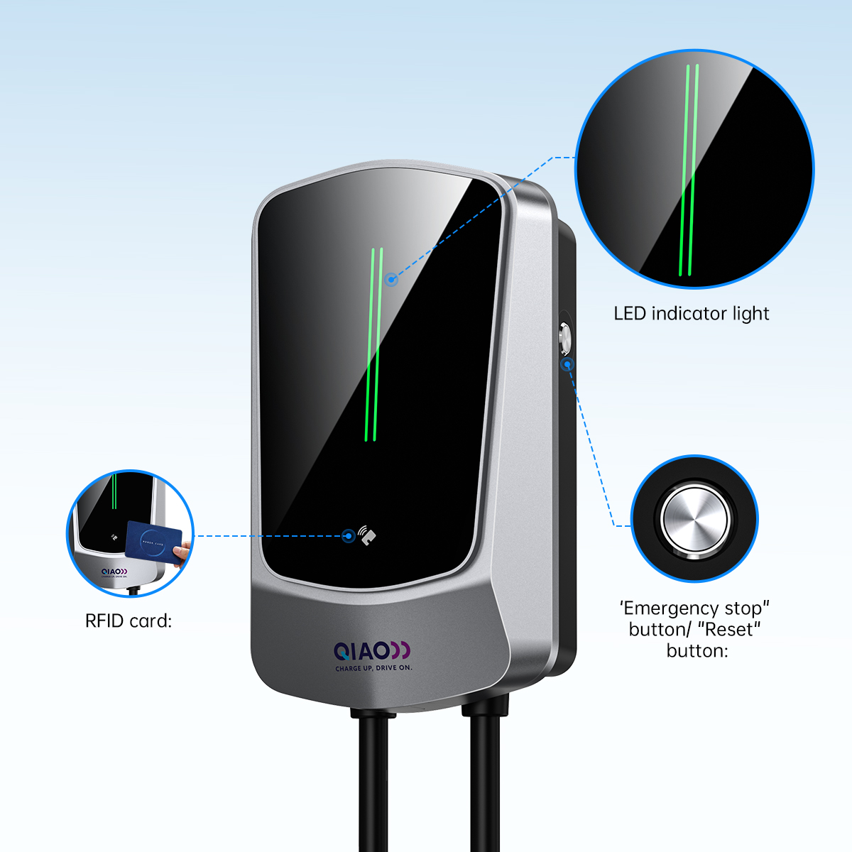 QIAO Type 2 家庭用EV充電器 7.4KW/11K - Home Ev Charger のレビューと価格